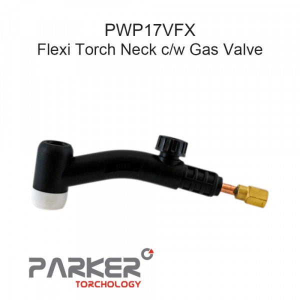 Parker 17VFX Flexi Tig Torch Head C/w Gas Valve