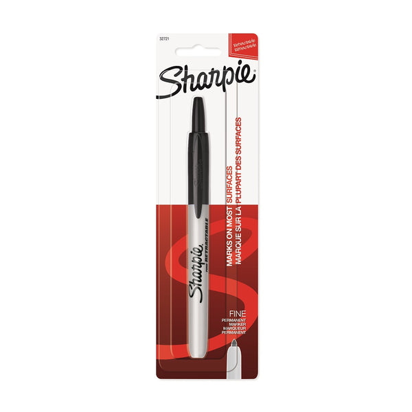 Sharpie 32721PP Retractable 1pk Black Permanent Marker Pen