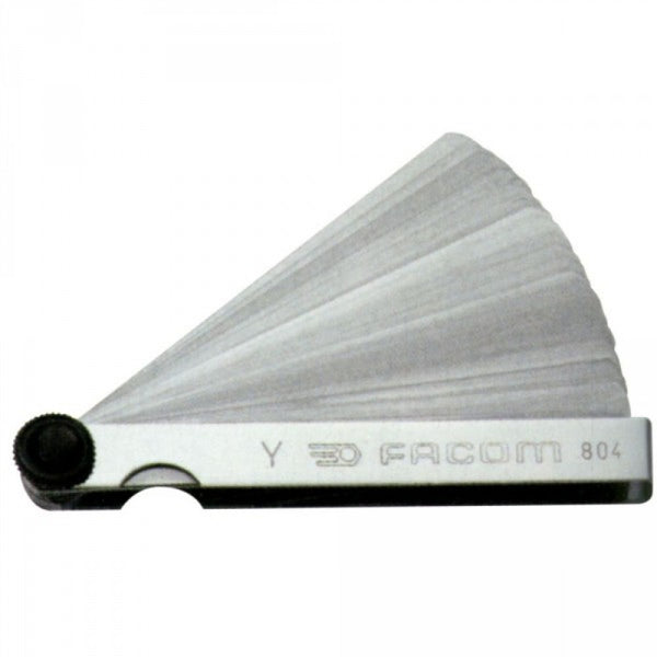 Feeler Gauge Metric 0.04-1.0mm x 19 Blades 90mm Blade Length Facom 804