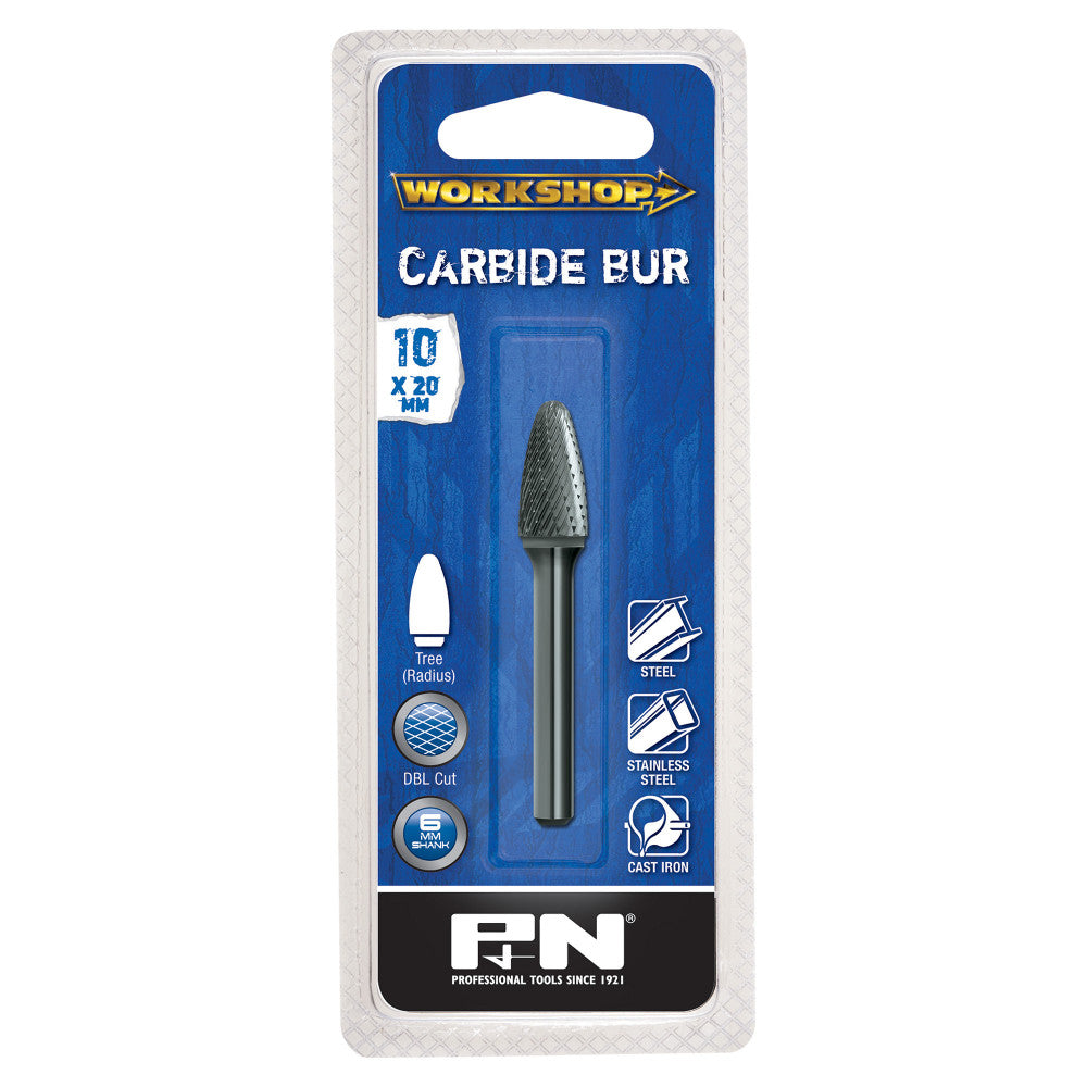 10X20mm P&N Carbide Bur Tree (Radius)