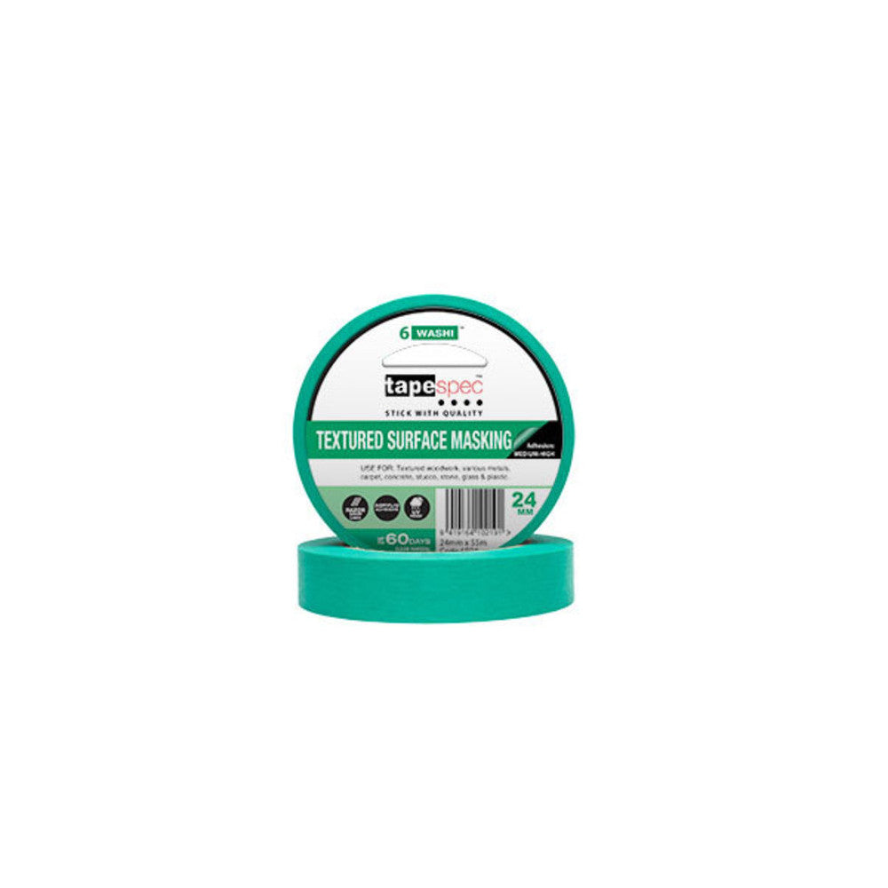 No.6 Green Textured Masking Tape - 24mm x 55m