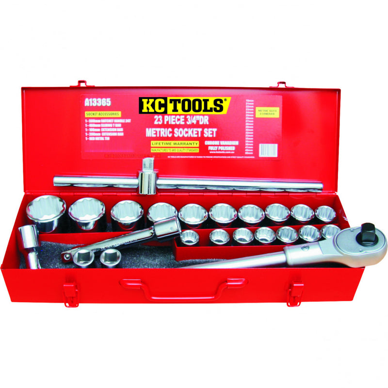 KC Tools 3/4" DRIVE METRIC SOCKET SET