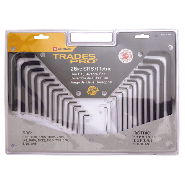 Trades Pro 25pc Combination Hex Key Wrench Set