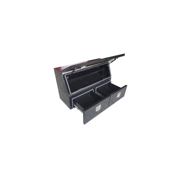 Trade Station 3/4 Opening Toolbox With 2 Drawers - Black