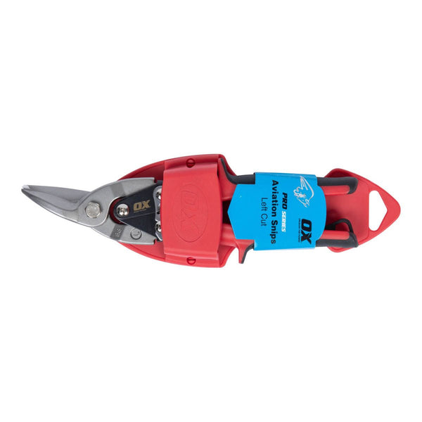 OX Pro Aviation Snips With Holster - Left Cut (Red)