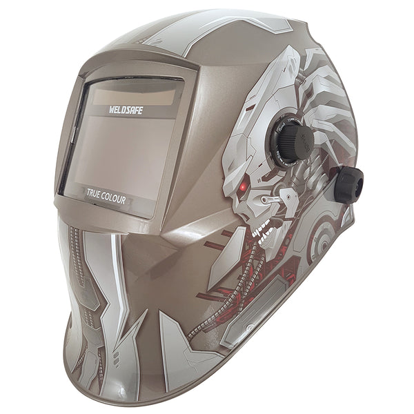 Weldsafe Platinum Silver Robot Welding Helmet