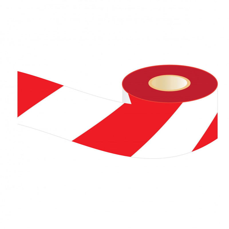 Crescent Lufkin Barricade Tape - Red & White - 100m x 75mm