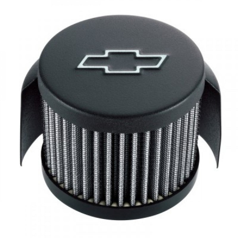 Proform Chevy Bowtie Push-In Air Breather Cap With Hood Black