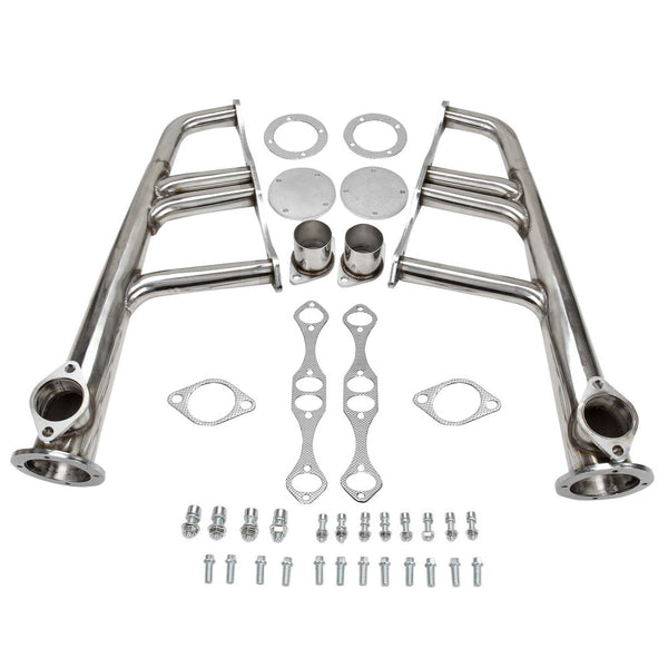 AFTERBURNER Stainless Steel Lake Style Exhaust Headers For SBC 265-400 V8 Chevy
