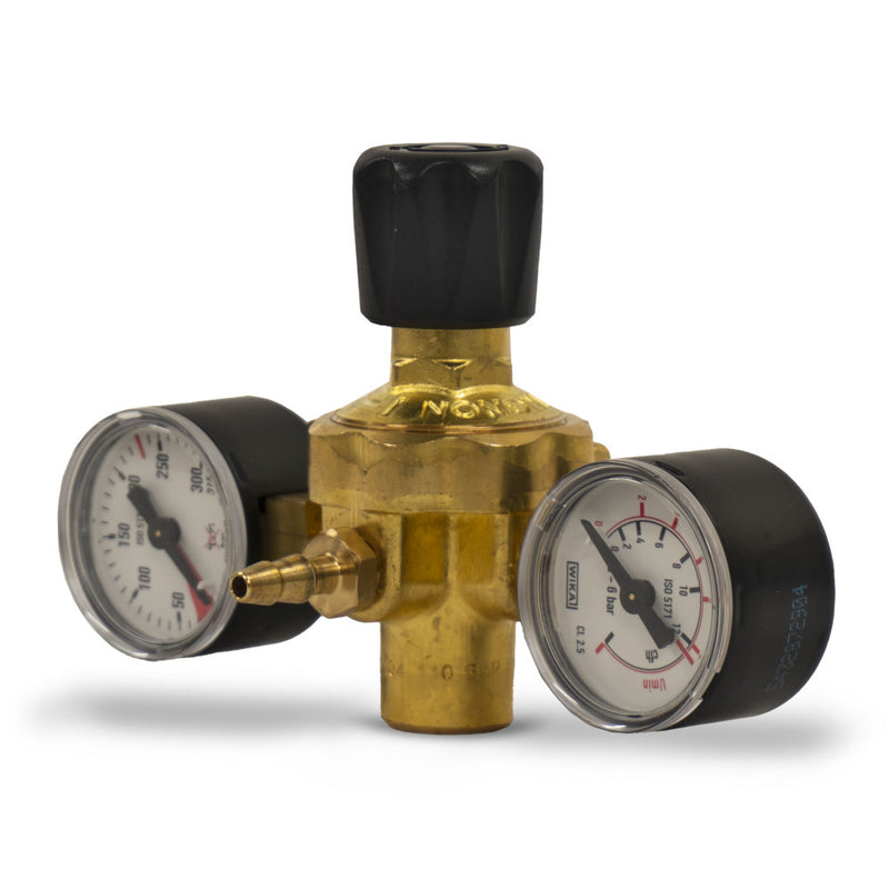 Disposable Gas Cylinder Regulator With Gauges