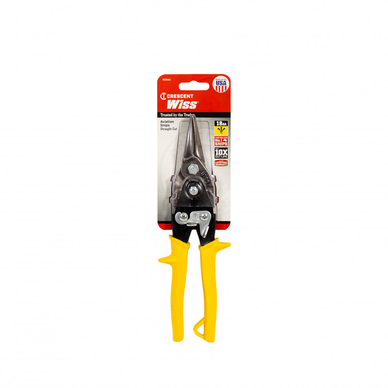 Crescent Wiss Snips Aviation Straight Cut Yellow Grips